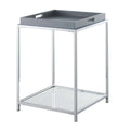 Palm Beach End Table with Shelf and Detachable Trays by Convenience Concepts