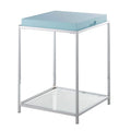 Palm Beach End Table with Shelf and Detachable Trays by Convenience Concepts