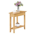 American Heritage Wedge End Table with Shelf by Convenience Concepts