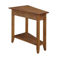 American Heritage Wedge End Table with Shelf by Convenience Concepts