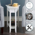 American Heritage Wedge End Table with Shelf by Convenience Concepts