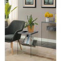 SoHo Glass End Table with Shelf by Convenience Concepts