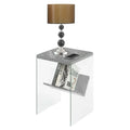 SoHo Glass End Table with Shelf by Convenience Concepts