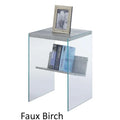 SoHo Glass End Table with Shelf by Convenience Concepts