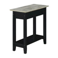 American Heritage Flip Top End Table with Charging Station and Shelf by Convenience Concepts