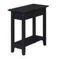 American Heritage Flip Top End Table with Charging Station and Shelf by Convenience Concepts