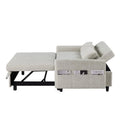 Convertible Sofa Bed Loveseat with Adjustable Backrest, Storage Pockets, and 2 Soft Pillows
