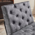 Corvus Savannah Tufted Velvet Lounge Chair with Upholstered Accent