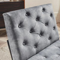 Corvus Savannah Tufted Velvet Lounge Chair with Upholstered Accent