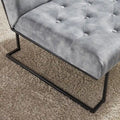 Corvus Savannah Tufted Velvet Lounge Chair with Upholstered Accent
