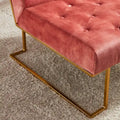 Corvus Savannah Tufted Velvet Lounge Chair with Upholstered Accent