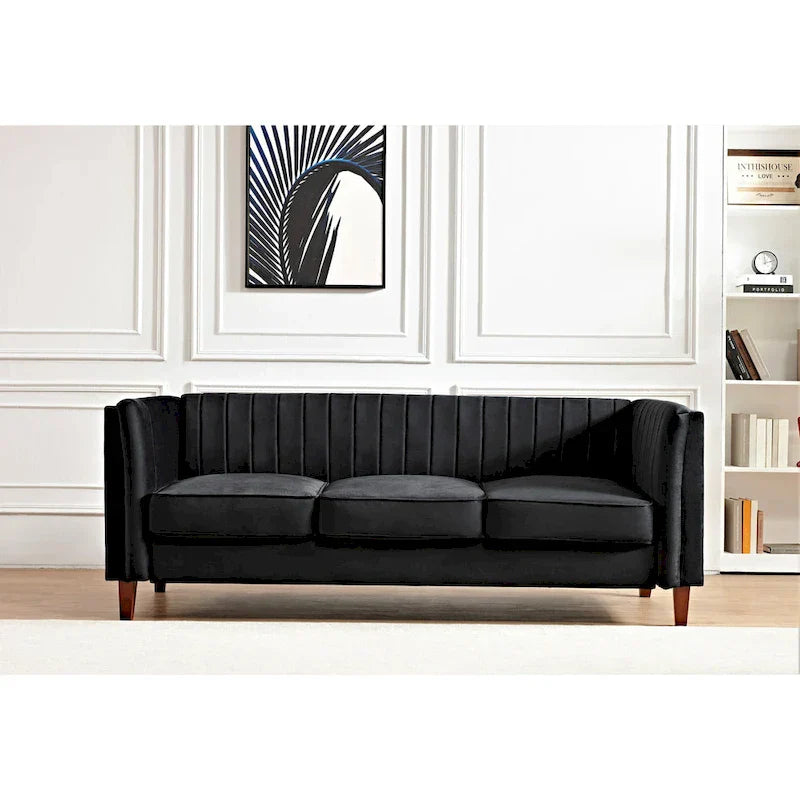 Square Design Sofa with Line Tufting