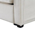 Merax 104 Modern 4-Seater Linen Sofa with Armrest Pockets and 4 Pillows - Minimalist Design