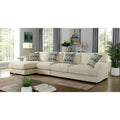 Furniture of America Kintra Modern Chenille Upholstered Large L-Shaped Sectional