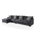 Furniture of America Kintra Modern Chenille Upholstered Large L-Shaped Sectional