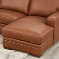 Hydeline Dillon Right-Facing Sectional Sofa with Chaise in Top Grain Leather