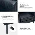 Set of 2 Jaime Modern Vegan Leather Accent Chairs with Metal Legs by HULALA HOME