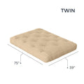 Loosh Home Twin Size Futon Mattress with 8-Inch Gel Memory Foam