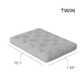 Loosh Home Twin Size Futon Mattress with 8-Inch Gel Memory Foam