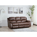Betsy Furniture 8018 Bonded Leather Manual Reclining 3-Seat Sofa