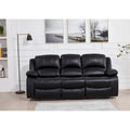 Betsy Furniture 8018 Bonded Leather Manual Reclining 3-Seat Sofa