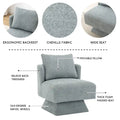360-Degree Swivel Chenille Upholstered Accent Chairs for Living Room and Bedroom