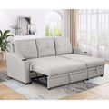 Cozy Classic L-Shaped Pull-Out Sleeper Sectional Sofa