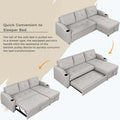 Cozy Classic L-Shaped Pull-Out Sleeper Sectional Sofa