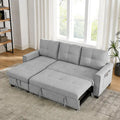 Cozy Classic L-Shaped Pull-Out Sleeper Sectional Sofa