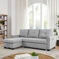 Cozy Classic L-Shaped Pull-Out Sleeper Sectional Sofa