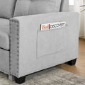 Cozy Classic L-Shaped Pull-Out Sleeper Sectional Sofa