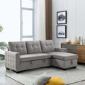 Cozy Classic L-Shaped Pull-Out Sleeper Sectional Sofa