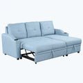 Cozy Classic L-Shaped Pull-Out Sleeper Sectional Sofa