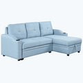Cozy Classic L-Shaped Pull-Out Sleeper Sectional Sofa