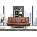 Lionel Faux Leather Convertible Sofa