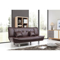 Lionel Faux Leather Convertible Sofa