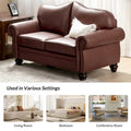 Angel Transitional Genuine Leather Sofa with Tufted Backrest by HULALA HOME