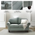 Angel Transitional Genuine Leather Sofa with Tufted Backrest by HULALA HOME