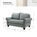 Angel Transitional Genuine Leather Sofa with Tufted Backrest by HULALA HOME