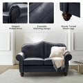 Angel Transitional Genuine Leather Sofa with Tufted Backrest by HULALA HOME
