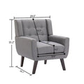 Contemporary Linen Button-Tufted Accent Chair