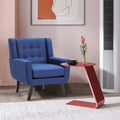 Contemporary Linen Button-Tufted Accent Chair