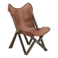 Cantu Authentic Top Grain Leather Tripolina Sling Chair by iNSPIRE Q Modern