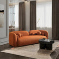 Milet Contemporary Curved Arm Sofa in Luxurious Boucle Fabric
