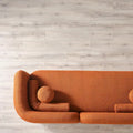 Milet Contemporary Curved Arm Sofa in Luxurious Boucle Fabric
