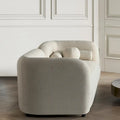 Milet Contemporary Curved Arm Sofa in Luxurious Boucle Fabric