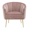 Randolf Velvet Accent Chair in Silver Orchid