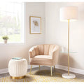 Randolf Velvet Accent Chair in Silver Orchid