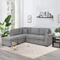 Nestfair L-Shaped Sofa Bed with Storage Ottoman - 2-in-1 Pull-Out Design