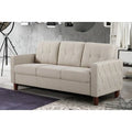 Harrad Mid-Century Modern 3-Piece Tufted Living Room Set